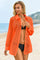 Womens Orange Hollow Out Swimsuit Fisoew - Fisoew