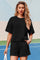Womens Black Oversized 2 Piece Outfits Fisoew - Fisoew
