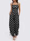 Straps Sleeveless Wide Leg Side-Cinch Jumpsuits