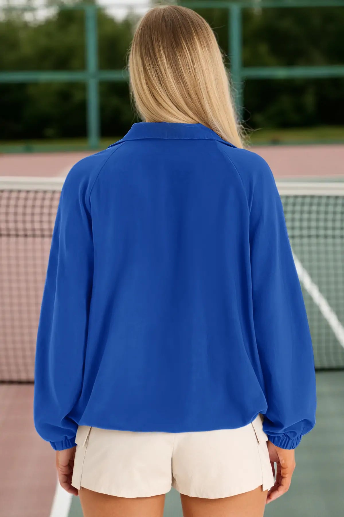 Women Blue UPF 50+ Lightweight Windbreaker Jacket Fisoew - Fisoew