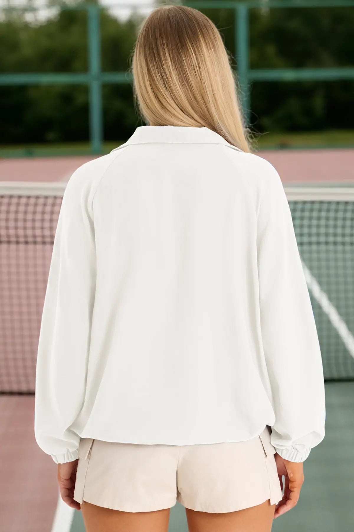 Women White UPF 50+ Lightweight Windbreaker Jacket Fisoew - Fisoew