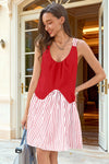 Fisoew Women's Red Sleeveless Tank Mini Dress - Fisoew