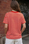 Crew Neck Striped Short Sleeve T-Shirts