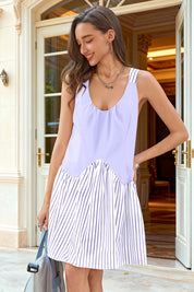 Fisoew Women's Violet Sleeveless Tank Mini Dress - Fisoew