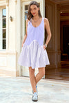 Fisoew Women's Violet Sleeveless Tank Mini Dress - Fisoew