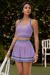 Womens Violet 2 Piece Tennis Skirt Sets Fisoew - Fisoew