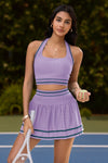 Womens Violet 2 Piece Tennis Skirt Sets Fisoew - Fisoew