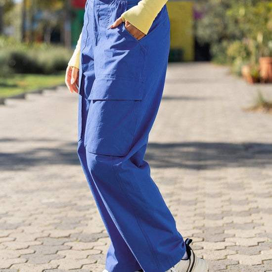 Wide Leg with Pockets Cargo Pants - Fisoew