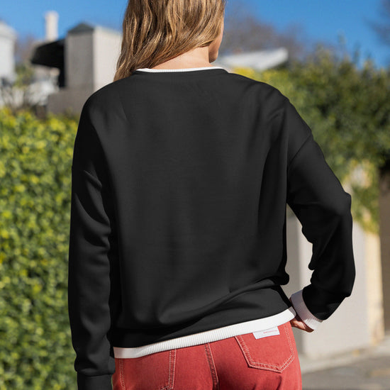 Faux Layered Oversized Sweatshirts - Fisoew