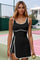 Womens Black Tennis Dress Built-in Bra & Shorts  Fisoew - Fisoew