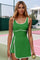 Womens Green Tennis Dress Built-in Bra & Shorts  Fisoew - Fisoew