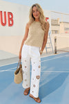Fisoew Women's Apricot Boho Crochet Sweater Vest - Fisoew