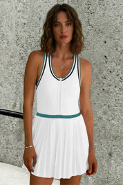 Fisoew Women's White Tennis Mini Dress